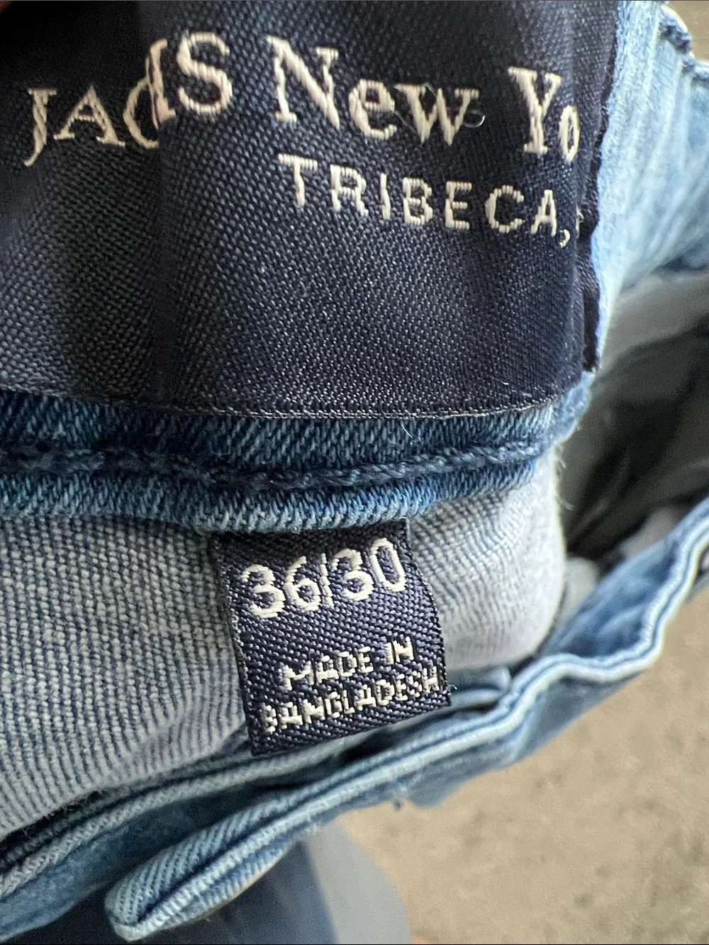 Jachs New York Men's Lyocell-Blend Medium Blue Straight Stretch Jeans Size 36/30
